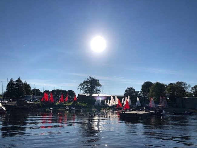 Connaughts 2020 at Lough Ree – preparing to launch on Sunday morning
